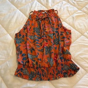 Rose + Olive Multicolored Summer Top.